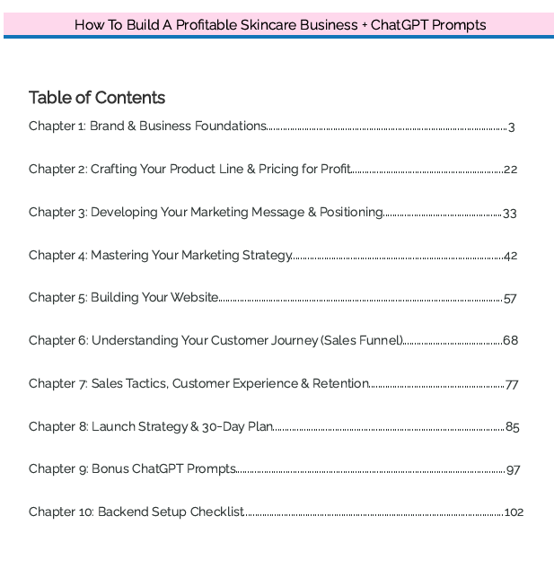 How to Build A Profitable Skincare Business