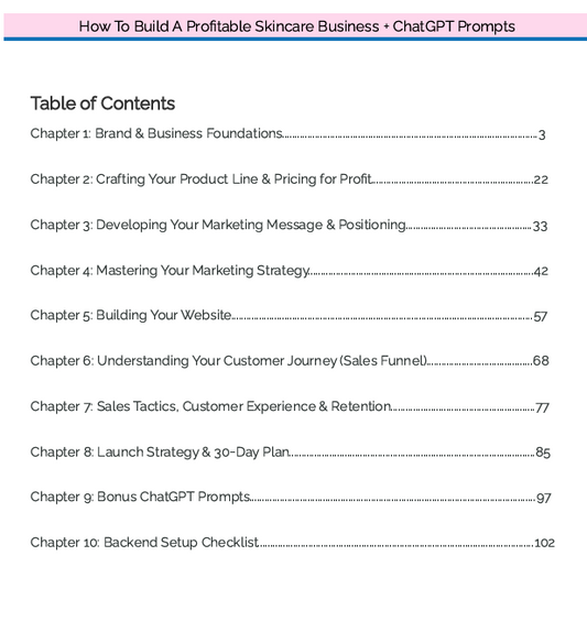 The Skincare Business Playbook