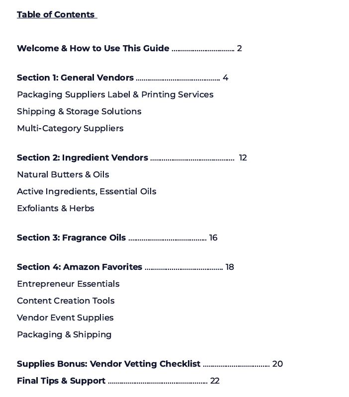 All in One Vendor List For Skin Care Brands