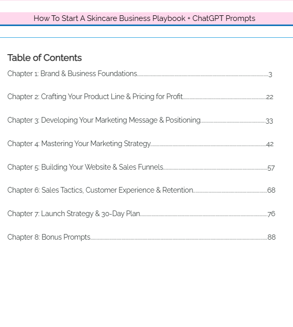 How to Build A Profitable Skincare Business + Chat GPT Prompts