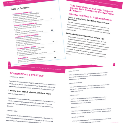 The Copy-Paste AI Guide for Skincare Brands: 300+ Prompts to Clarify, Create & Convert