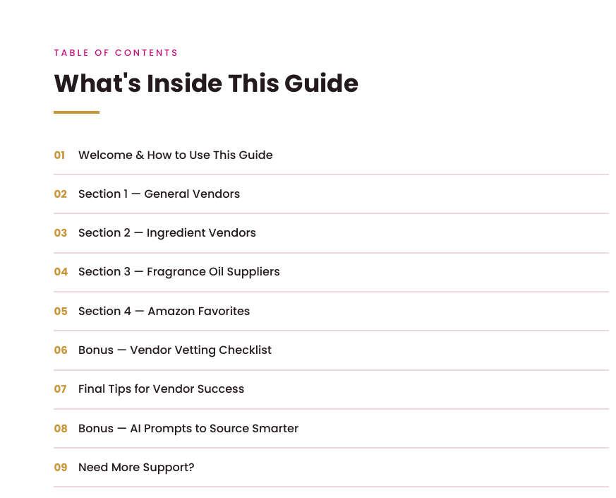 The Ultimate Vendor List for Skincare Brands
